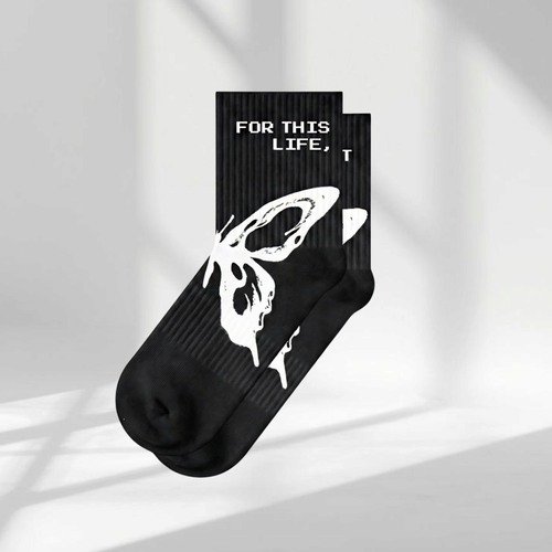 Butterfly Effect printed crew socks – Angry Toast